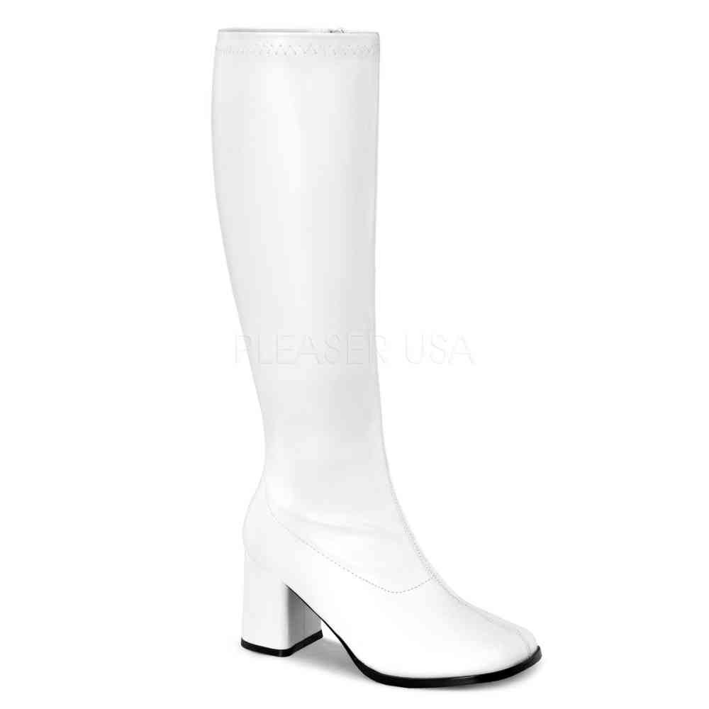 Pleaser - GOGO300WC Plus Size Boots - White Product image